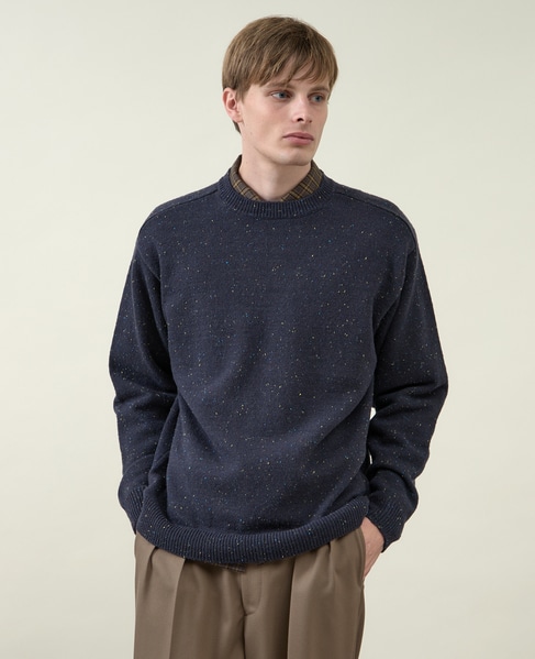 【1978 MEN'S MELROSE】カラーネップセーター 詳細画像 ネイビー 1