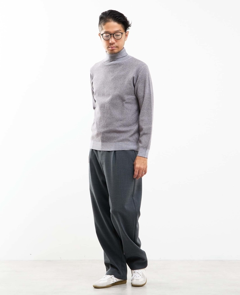 プレーティングカノコタートルネックニット | ウォッシャブル 詳細画像 ブラウン 25