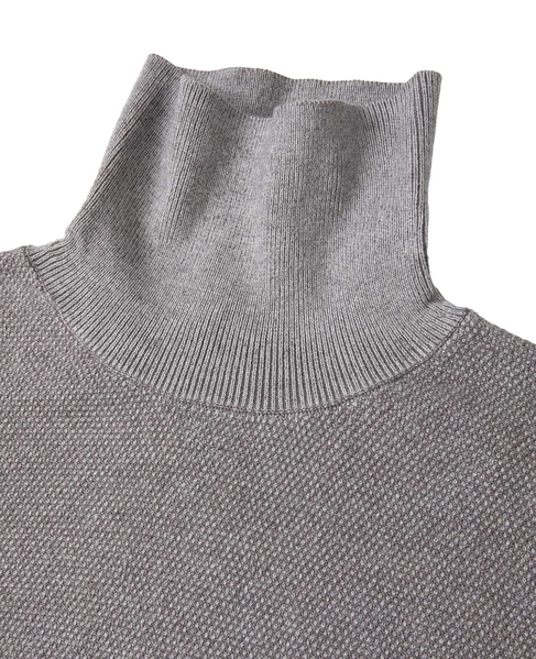 プレーティングカノコタートルネックニット | ウォッシャブル 詳細画像 グレー 14