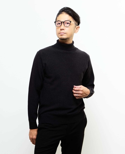 プレーティングカノコタートルネックニット | ウォッシャブル 詳細画像 グレー 4