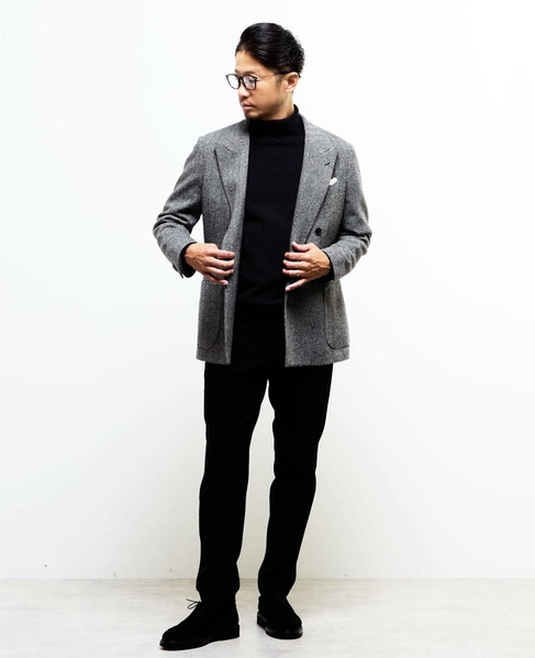 プレーティングカノコタートルネックニット | ウォッシャブル 詳細画像 グレー 8