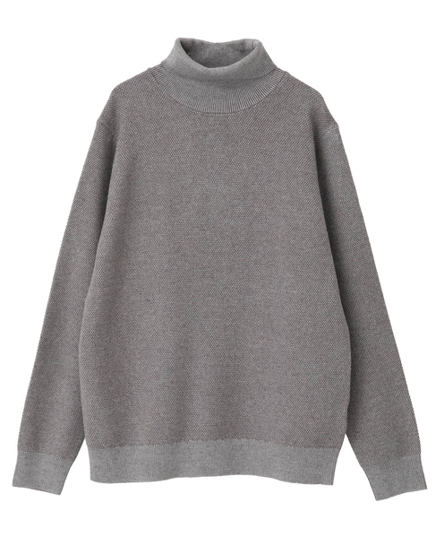 プレーティングカノコタートルネックニット | ウォッシャブル 詳細画像 グレー 9
