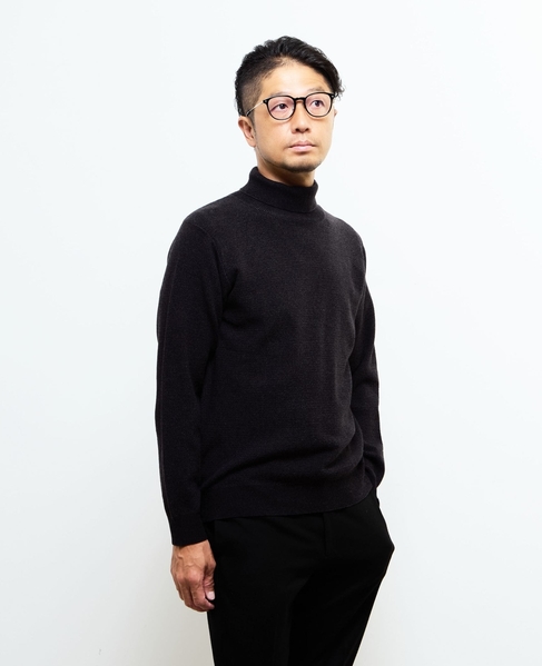 プレーティングカノコタートルネックニット | ウォッシャブル