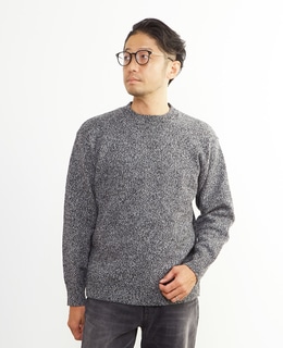 ミックスカラークルーネックニット