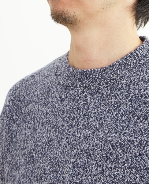 ミックスカラークルーネックニット 詳細画像 ブルー 6