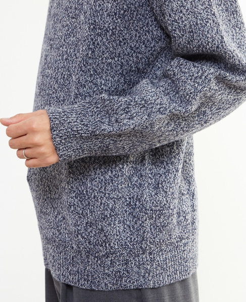 ミックスカラークルーネックニット 詳細画像 ブルー 7