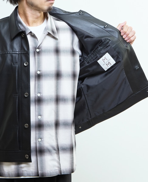 シープナッパレザー /トラッカーズジャケット 詳細画像 ブラック 11