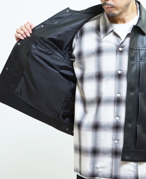 シープナッパレザー /トラッカーズジャケット 詳細画像 ブラック 12