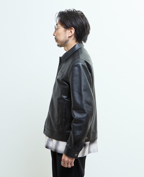 シープナッパレザー /トラッカーズジャケット 詳細画像 ブラック 3