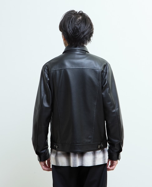 シープナッパレザー /トラッカーズジャケット 詳細画像 ブラック 4