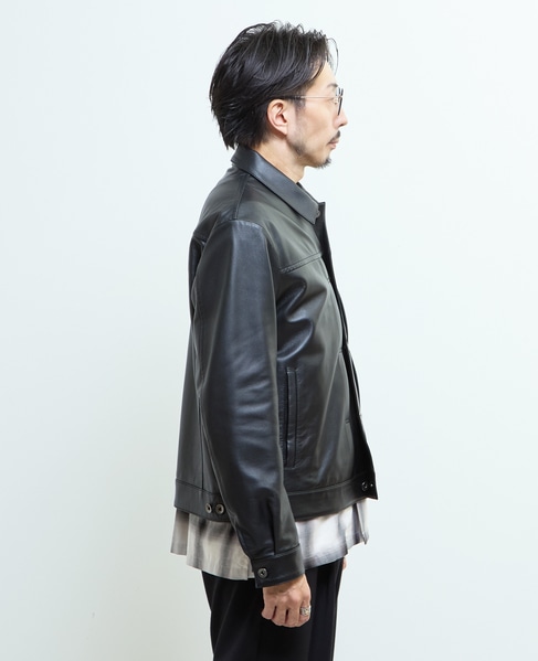 シープナッパレザー /トラッカーズジャケット 詳細画像 ブラック 5