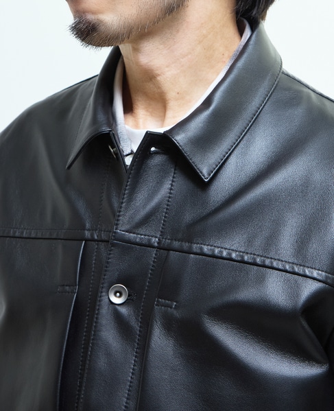 シープナッパレザー /トラッカーズジャケット 詳細画像 ブラック 6