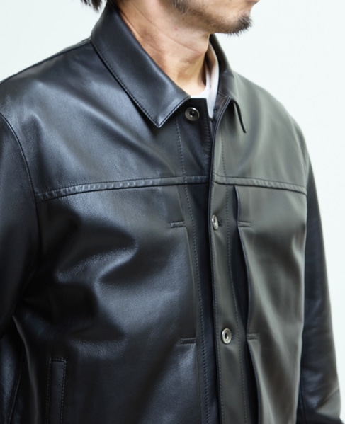 シープナッパレザー /トラッカーズジャケット 詳細画像 ブラック 7