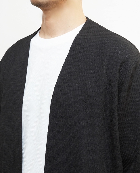 テクスチャーメッシュハーフスリーブカーディガン 詳細画像 ブラウン 6