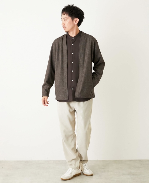 バランサーキュラー/ツイル | ボタンレスカーディガン 詳細画像 ブラウン 18