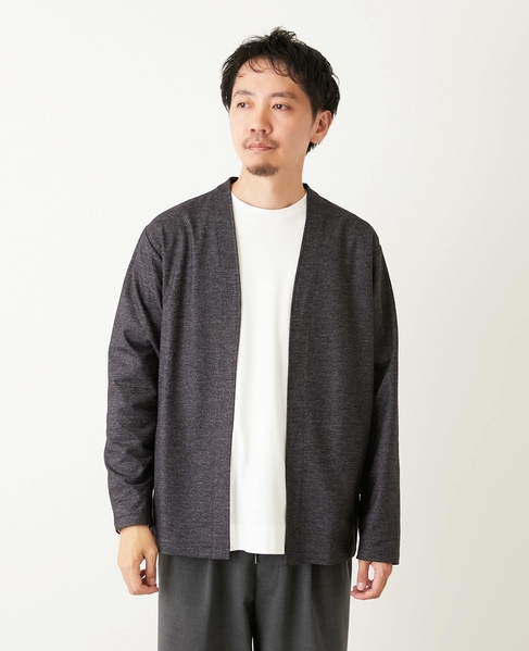 バランサーキュラー/ツイル | ボタンレスカーディガン 詳細画像 ブラウン 2