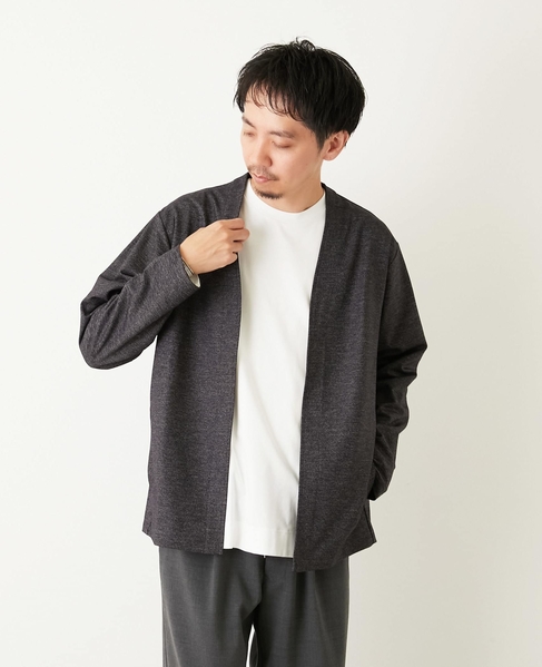 バランサーキュラー/ツイル | ボタンレスカーディガン 詳細画像 ブラウン 20