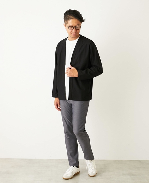 バランサーキュラー/ツイル | ボタンレスカーディガン 詳細画像 ブラウン 26