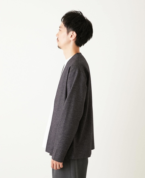 バランサーキュラー/ツイル | ボタンレスカーディガン 詳細画像 ブラウン 3