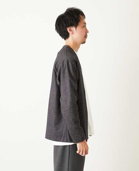 バランサーキュラー/ツイル | ボタンレスカーディガン 詳細画像 ブラウン 5