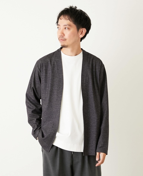 バランサーキュラー/ツイル | ボタンレスカーディガン 詳細画像 ネイビー 1