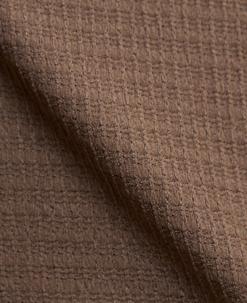 テクスチャーメッシュスキッパーポロシャツ 詳細画像 ブラウン 10