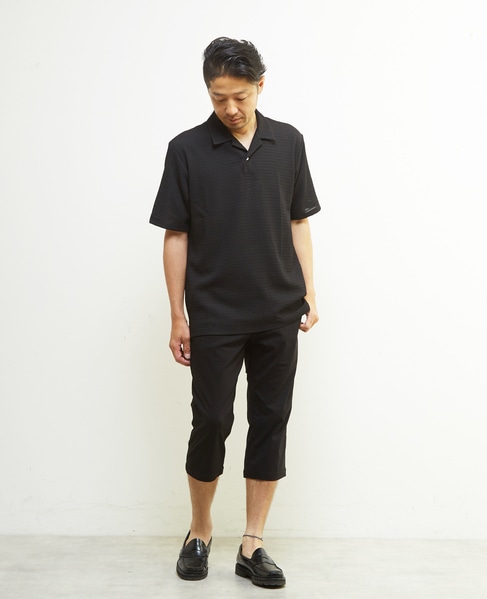 テクスチャーメッシュスキッパーポロシャツ 詳細画像 グリーン 13