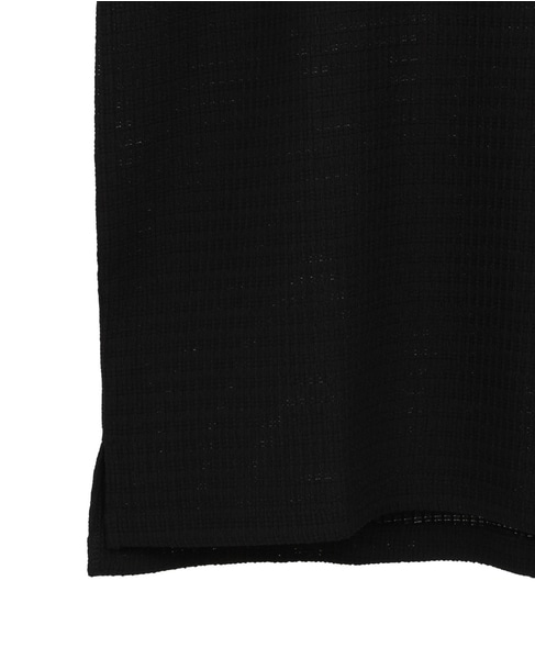 テクスチャーメッシュスキッパーポロシャツ 詳細画像 ブラック 6
