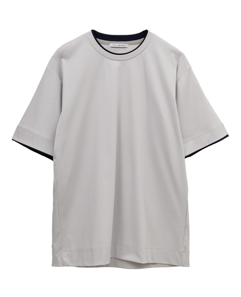 マーセライズドスムースフェイクレイヤードTシャツ 詳細画像 ホワイト 11