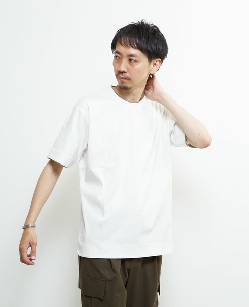 マーセライズドスムースフェイクレイヤードTシャツ 詳細画像 ホワイト 18