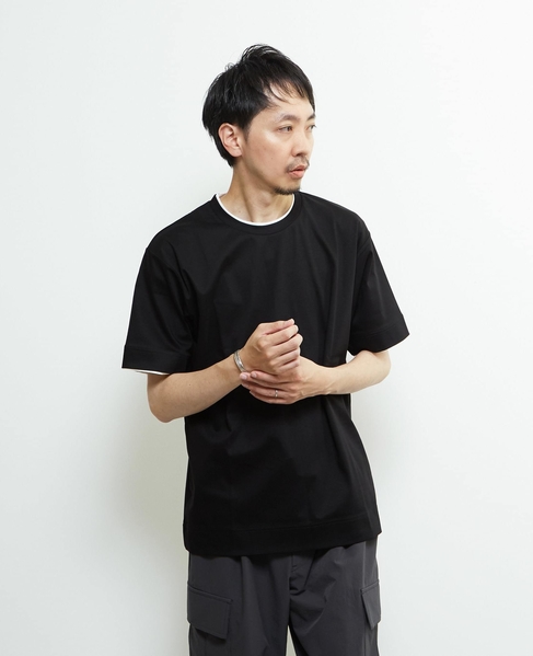 マーセライズドスムースフェイクレイヤードTシャツ 詳細画像 ホワイト 26