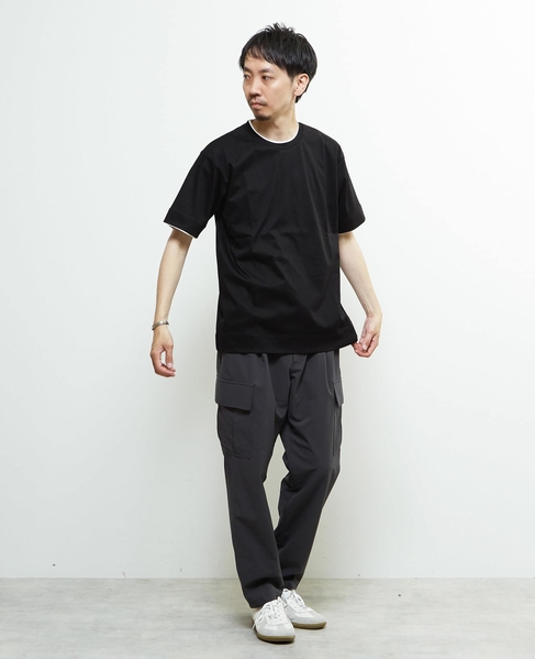 マーセライズドスムースフェイクレイヤードTシャツ 詳細画像 ホワイト 27