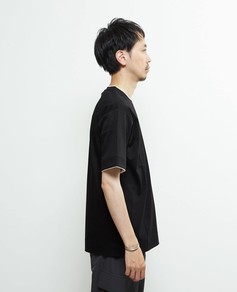 マーセライズドスムースフェイクレイヤードTシャツ 詳細画像 ホワイト 5