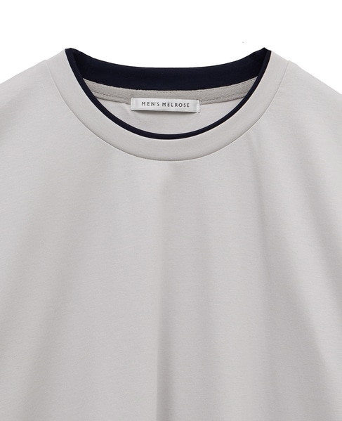 マーセライズドスムースフェイクレイヤードTシャツ 詳細画像 ライトグレー 4