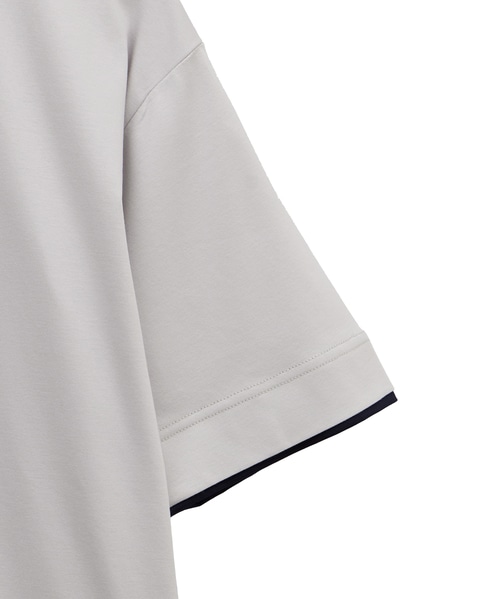 マーセライズドスムースフェイクレイヤードTシャツ 詳細画像 ライトグレー 5