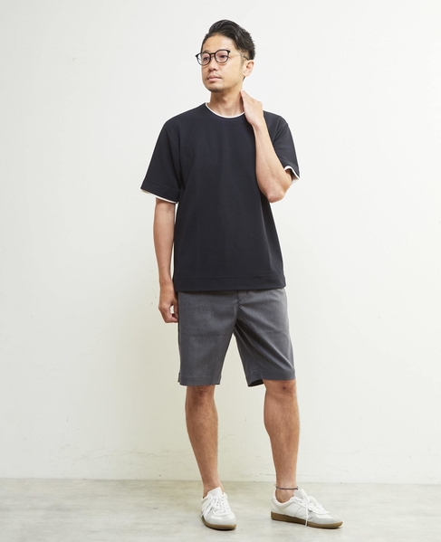 エステルスパンリップルフェイクレイヤードTシャツ 詳細画像 ホワイト 22