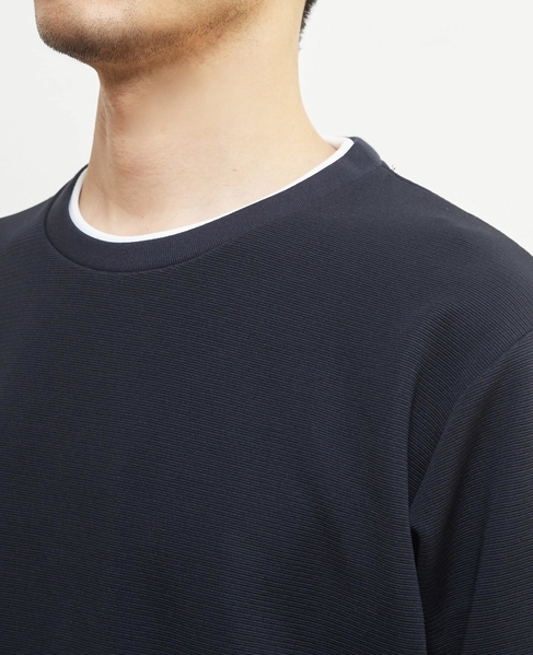 エステルスパンリップルフェイクレイヤードTシャツ 詳細画像 ホワイト 6