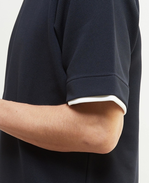 エステルスパンリップルフェイクレイヤードTシャツ 詳細画像 ホワイト 7