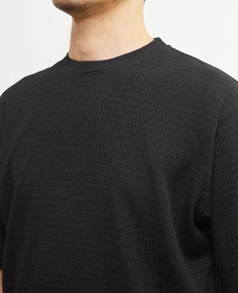 テクスチャーメッシュクルーネックTシャツ 詳細画像 ブラウン 6