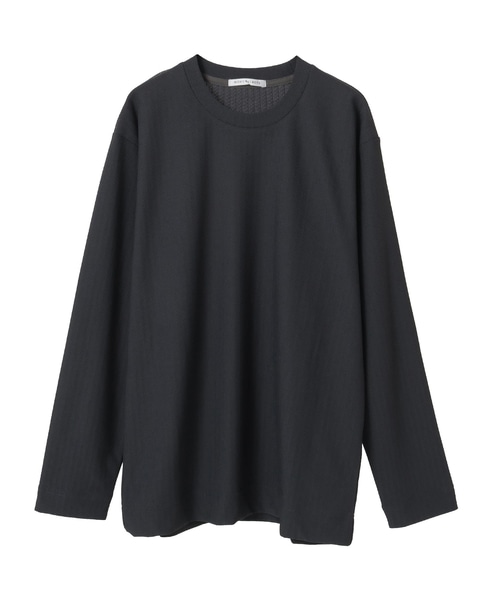 ストレッチストライプクルーネックTシャツ 詳細画像 ホワイト 12