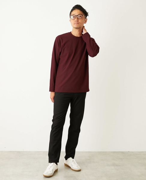 ストレッチストライプクルーネックTシャツ 詳細画像 ホワイト 23