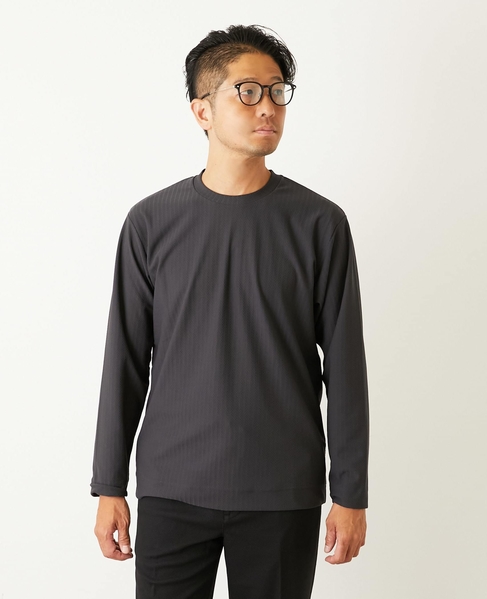 ストレッチストライプクルーネックTシャツ 詳細画像 ホワイト 25