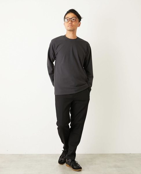 ストレッチストライプクルーネックTシャツ 詳細画像 ホワイト 26