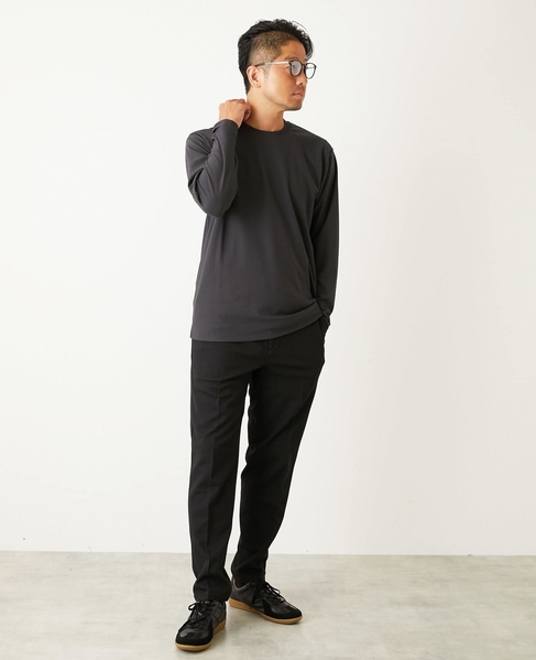 ストレッチストライプクルーネックTシャツ 詳細画像 ホワイト 27