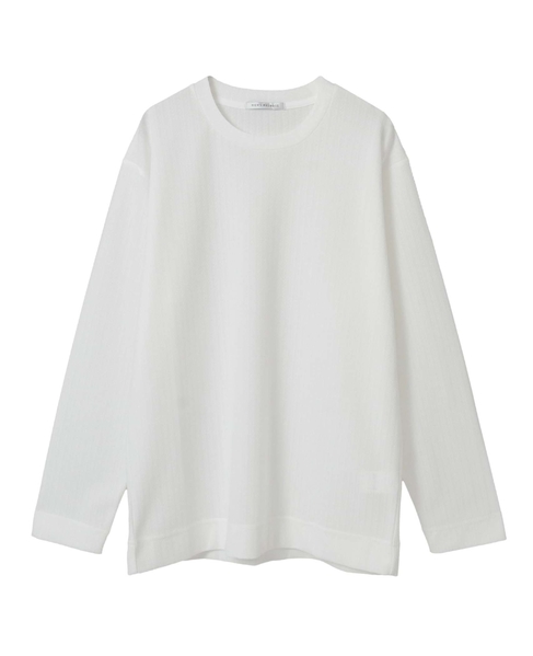 ストレッチストライプクルーネックTシャツ 詳細画像 ホワイト 8