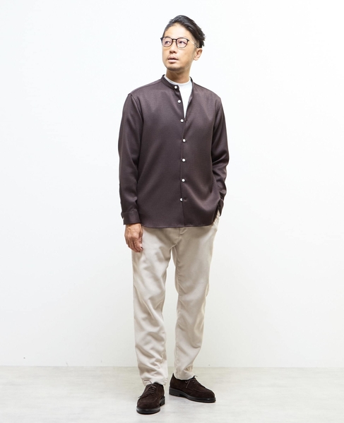 スビンプラチナムモックネックTシャツ 詳細画像 ホワイト 18