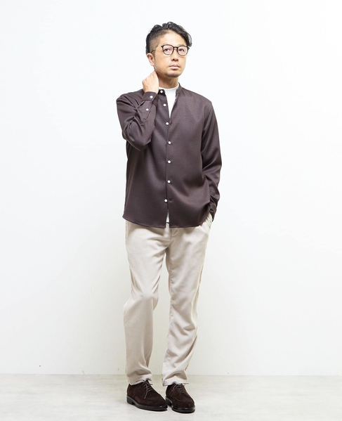 スビンプラチナムモックネックTシャツ 詳細画像 ホワイト 19