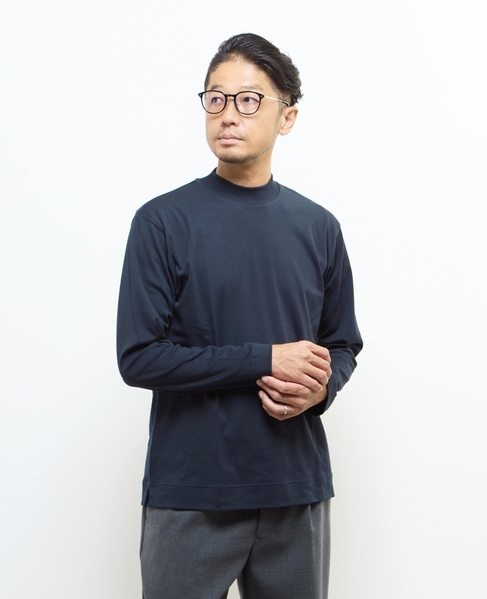 スビンプラチナムモックネックTシャツ 詳細画像 ホワイト 20