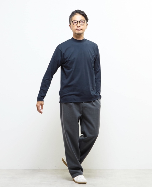 スビンプラチナムモックネックTシャツ 詳細画像 ホワイト 23