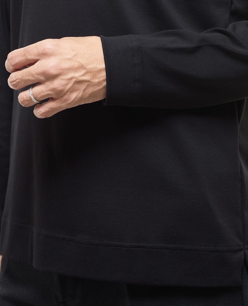 スビンプラチナムモックネックTシャツ 詳細画像 ホワイト 7